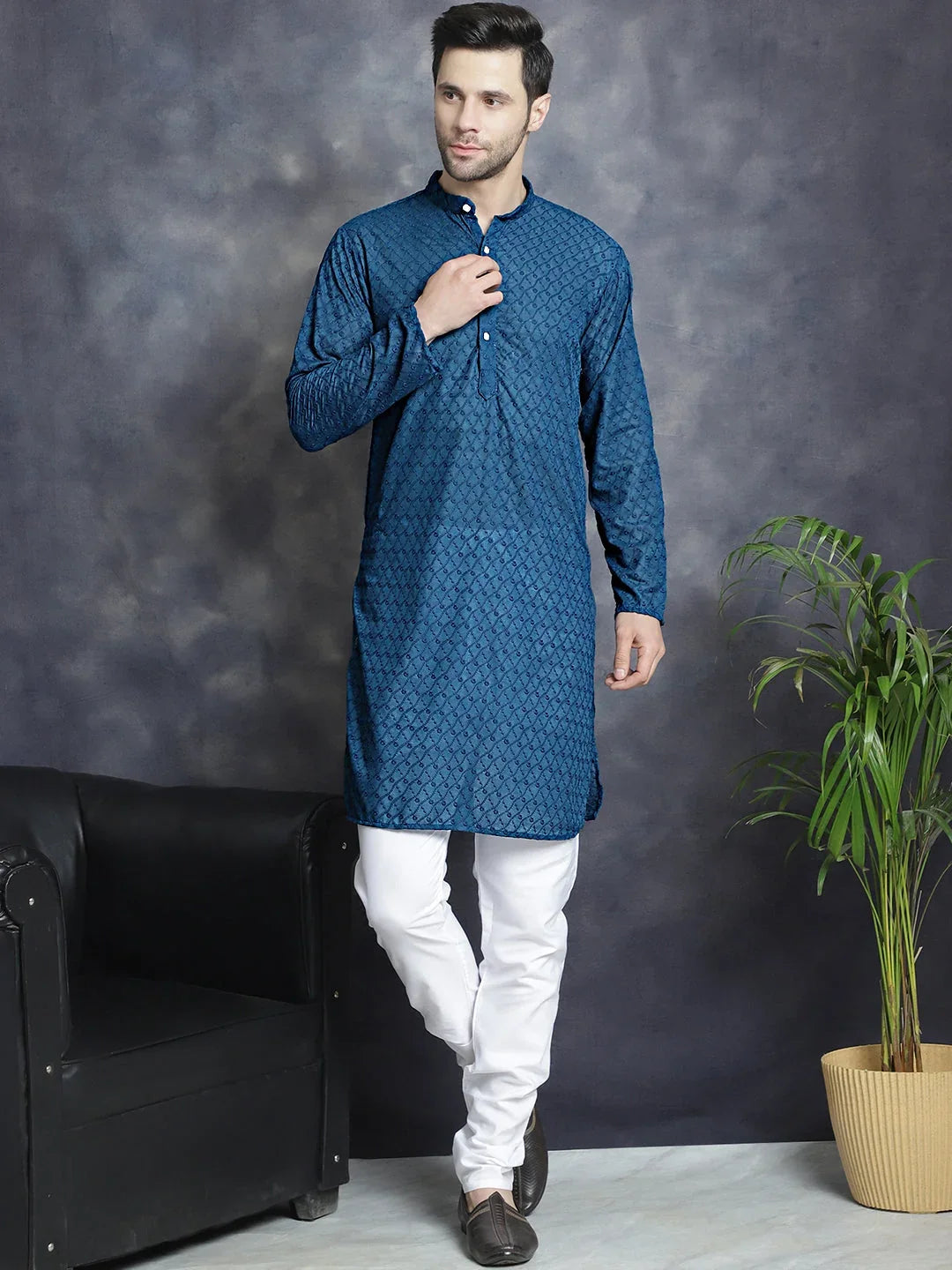 Multi Cotton Solid Indian Wear JOKP_561Peacock | DesiQlo