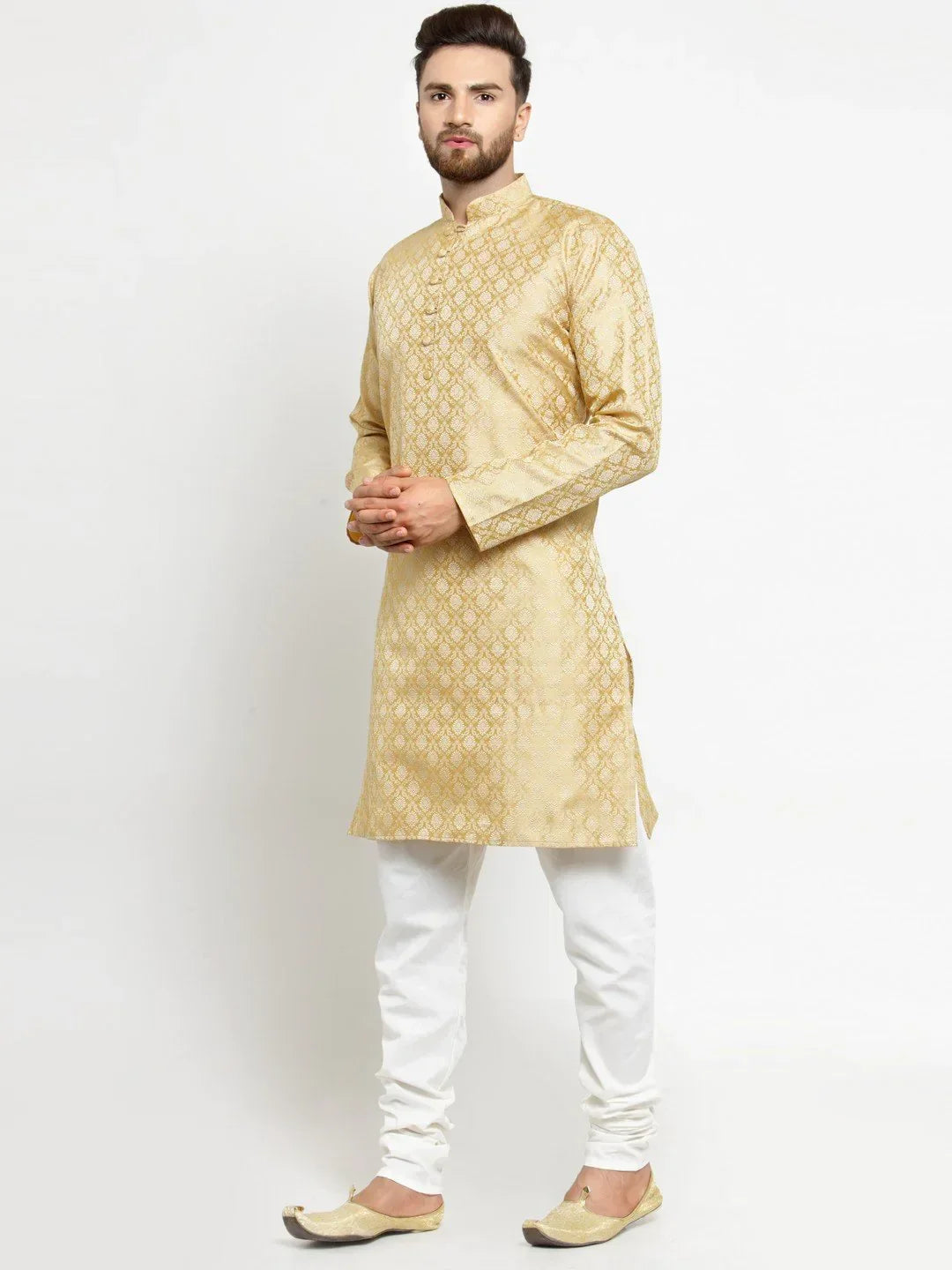 Gold Cotton Solid Indian Wear JOKP_568Golden | DesiQlo