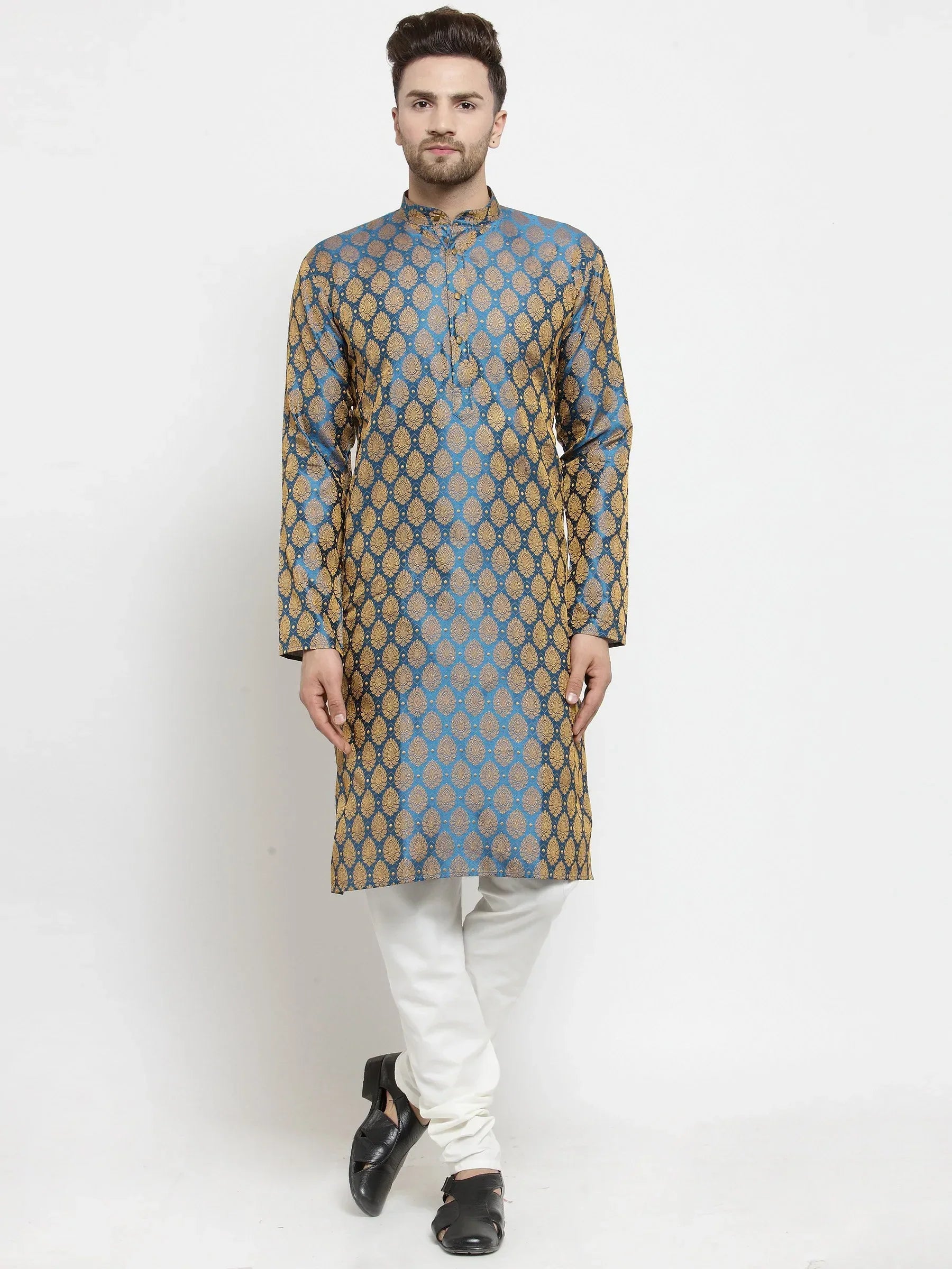 Blue Cotton Solid Indian Wear JOKP_586Blue | DesiQlo