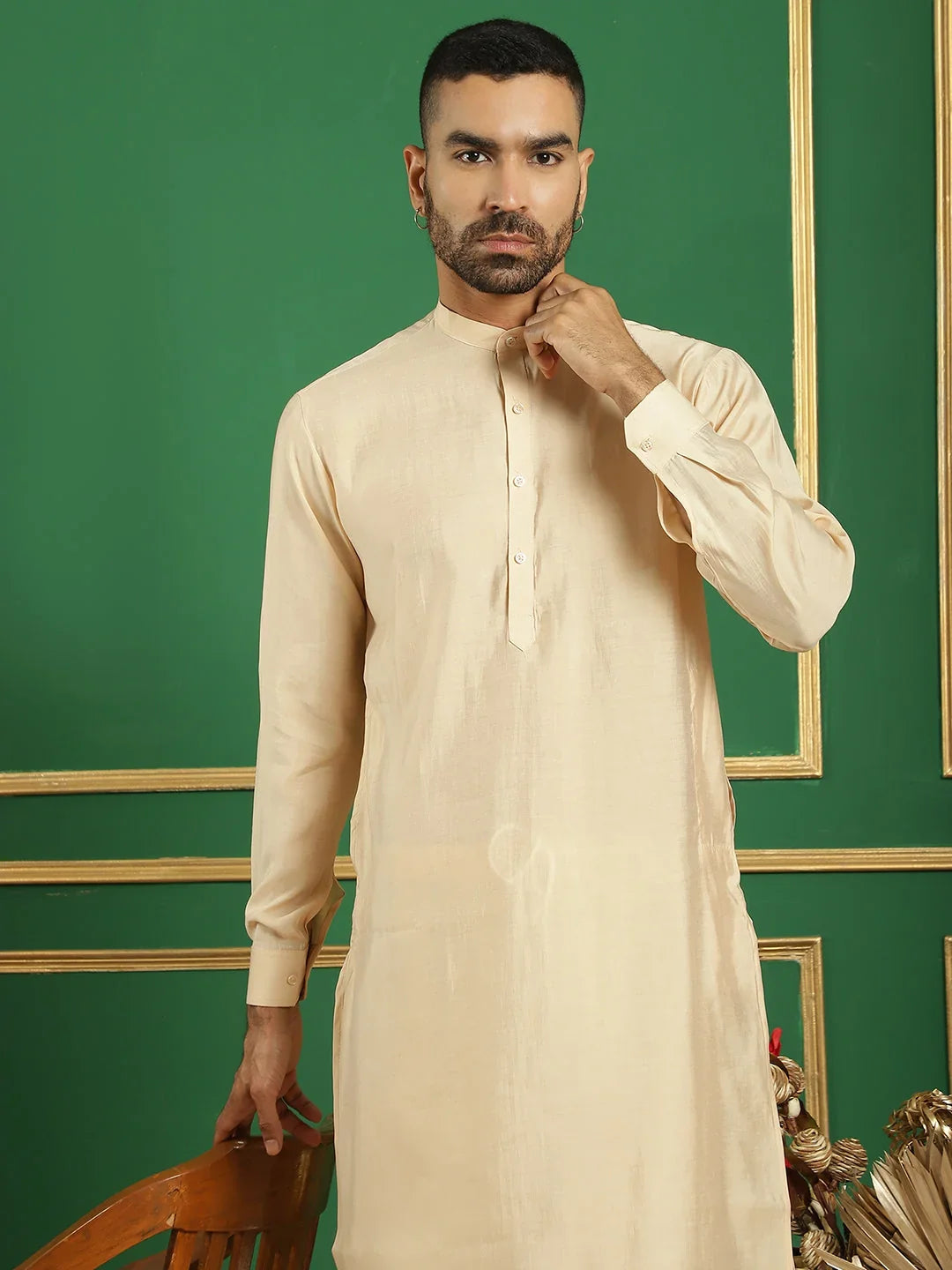 Beige Cotton Solid Indian Wear JOKP_592Beige | DesiQlo