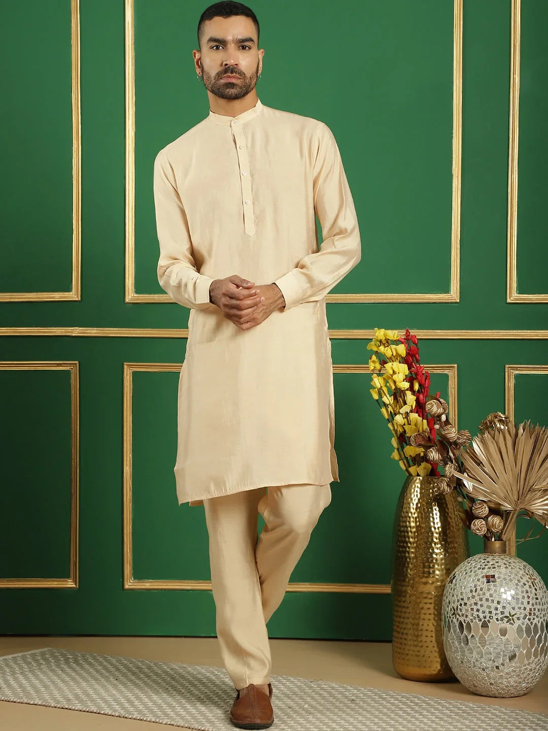 Beige Cotton Solid Indian Wear JOKP_592Beige | DesiQlo