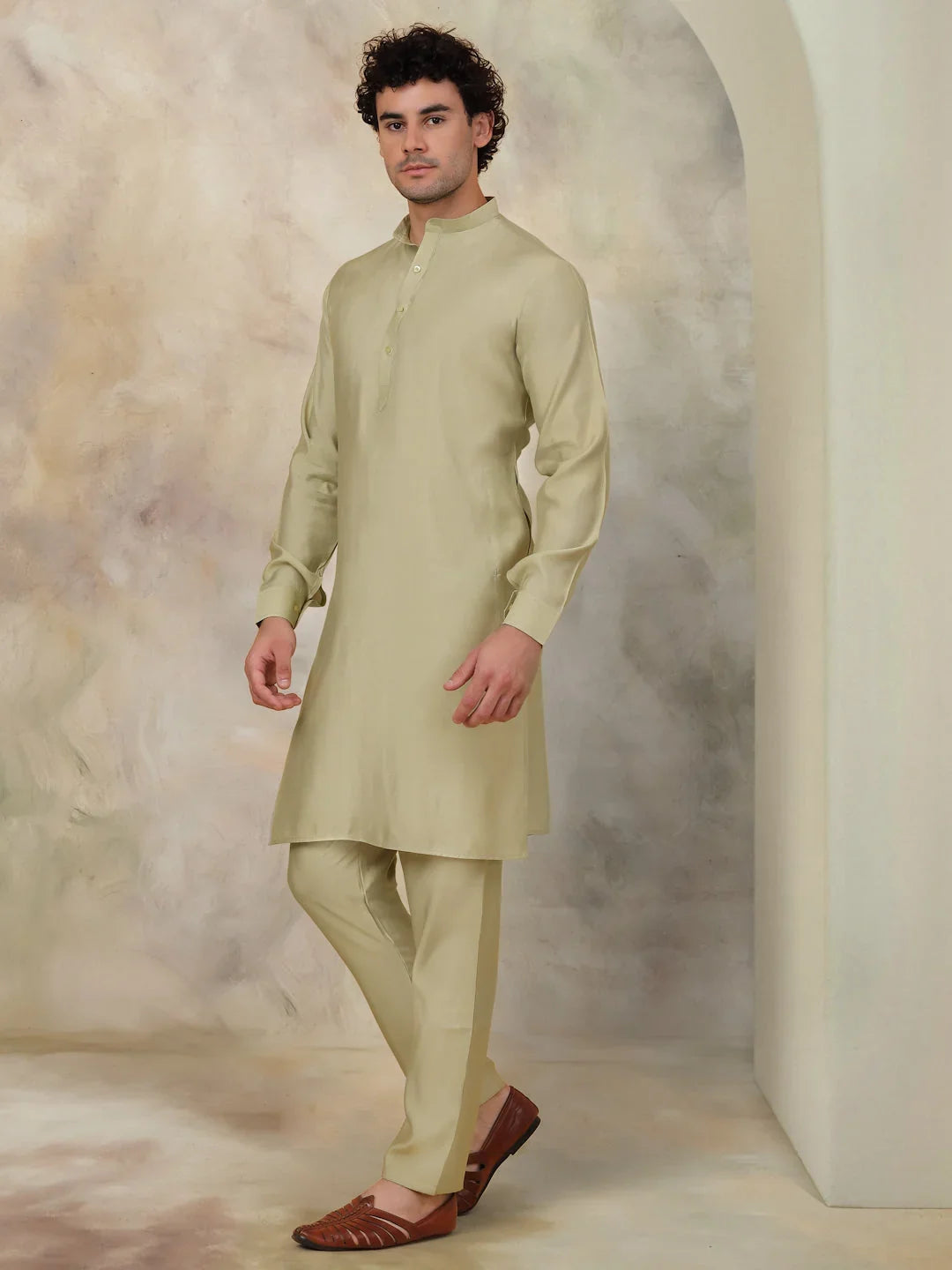 Green Cotton Solid Indian Wear JOKP_592Pista | DesiQlo