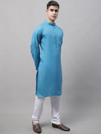 Men's Cotton Solid Kurta Payjama Style Sets-JOKP-611