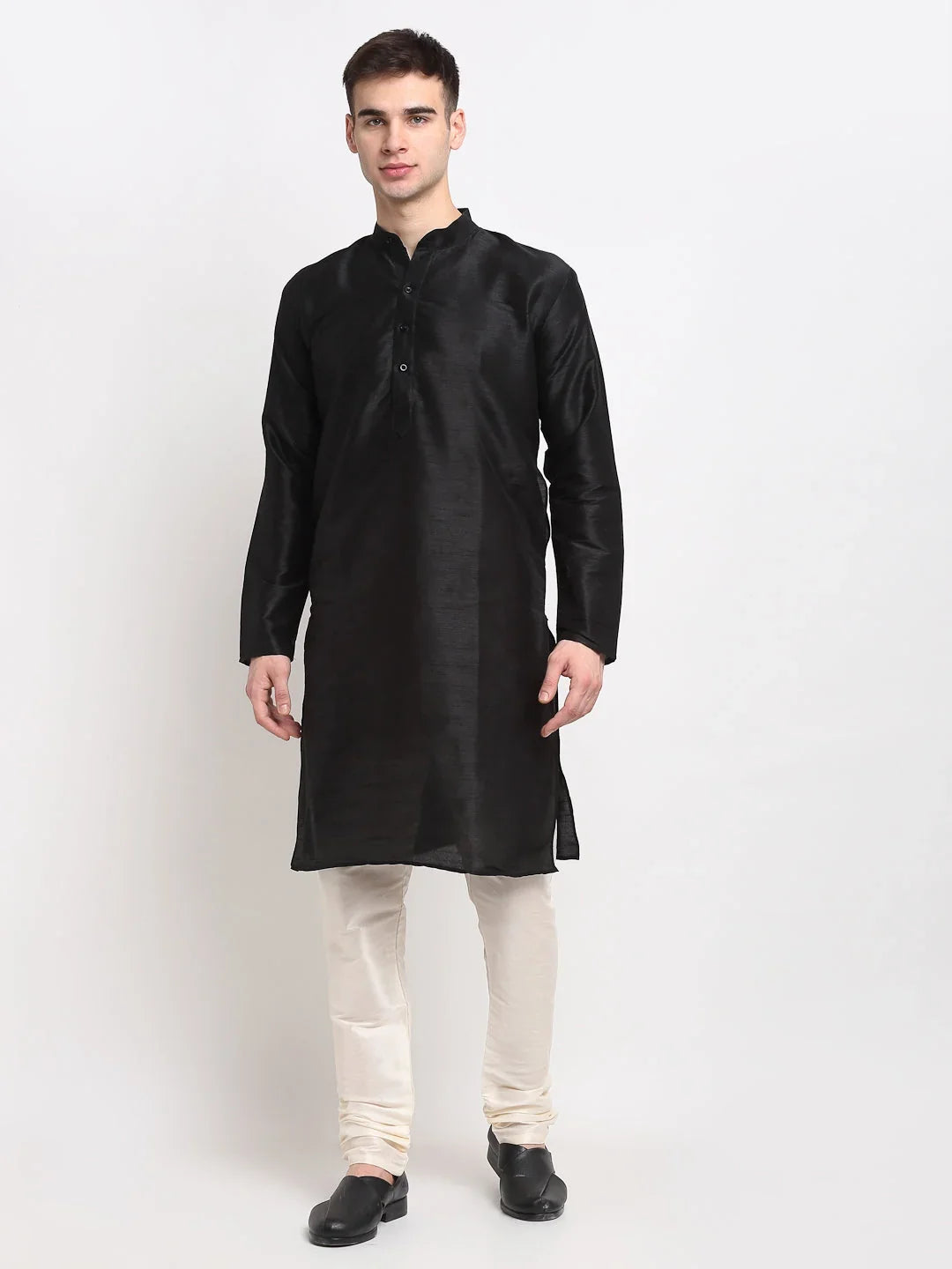 Black Cotton Solid Indian Wear JOKP_636Black | DesiQlo