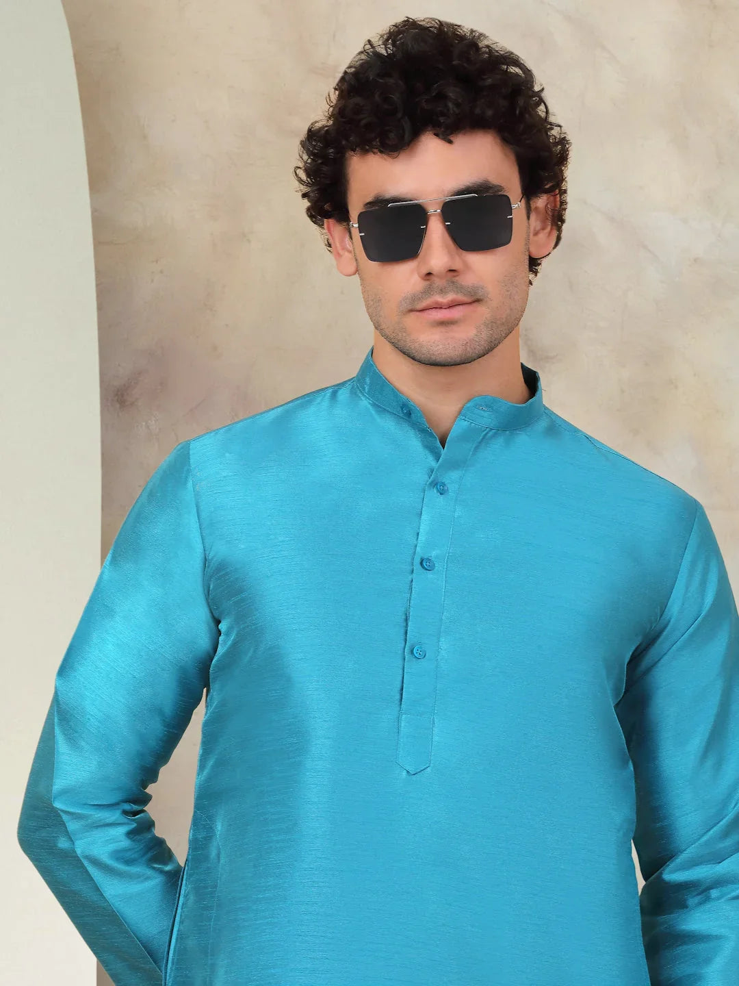 Multi Cotton Blend Solid Indian Wear for Men | DesiQlo India