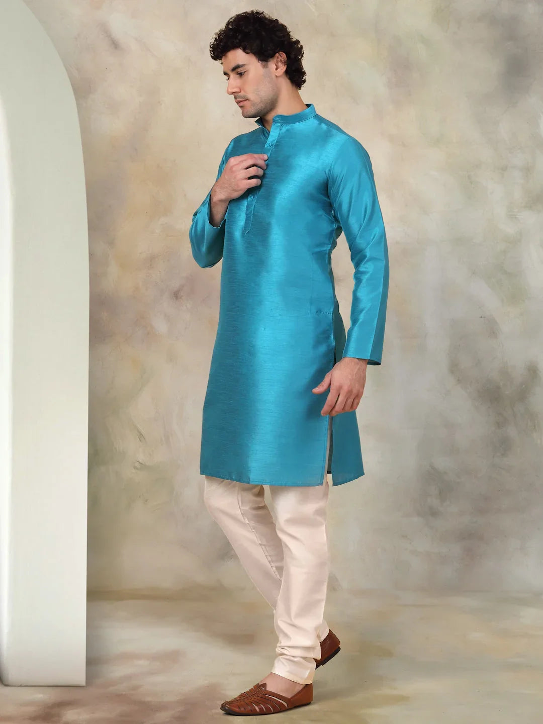 Multi Cotton Blend Solid Indian Wear for Men | DesiQlo India