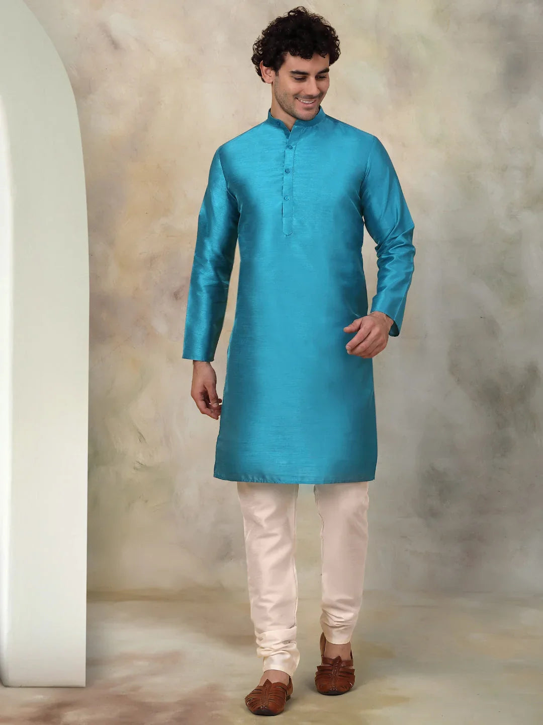 Multi Cotton Blend Solid Indian Wear for Men | DesiQlo India
