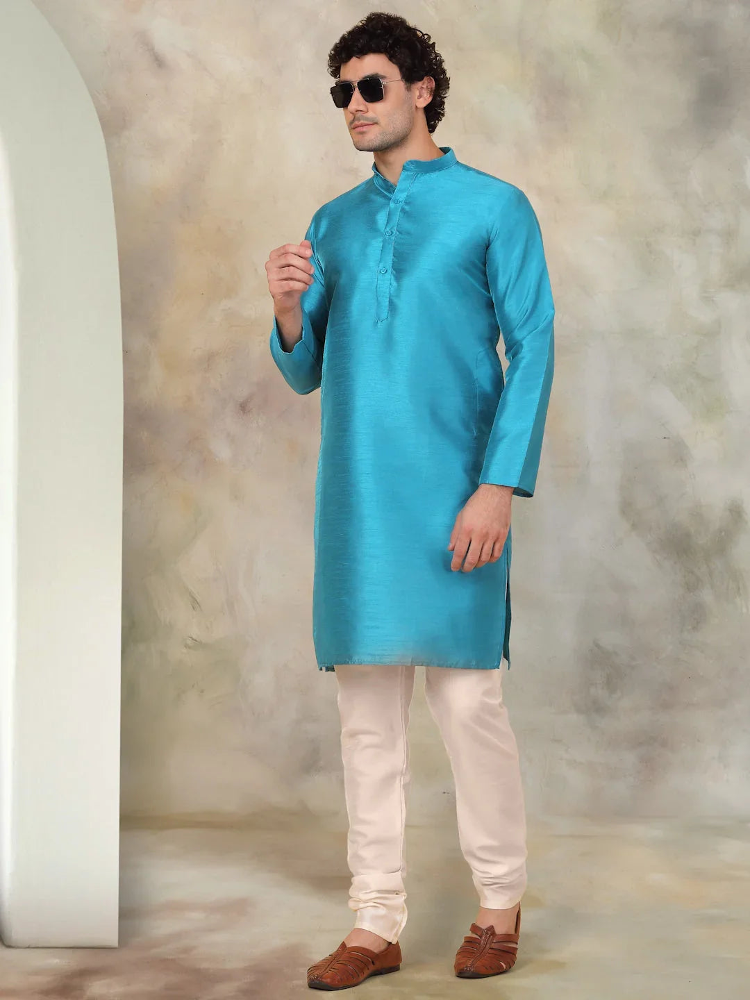 Multi Cotton Blend Solid Indian Wear for Men | DesiQlo India