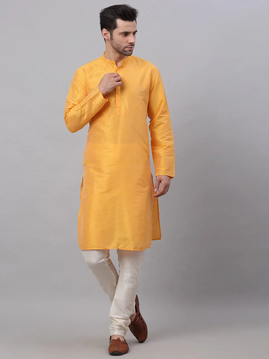 Yellow Cotton Solid Indian Wear JOKP_636Yellow | DesiQlo
