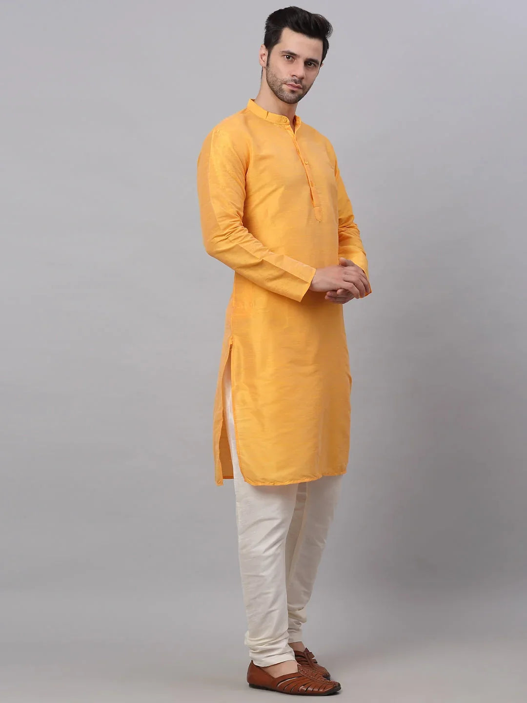 Yellow Cotton Solid Indian Wear JOKP_636Yellow | DesiQlo