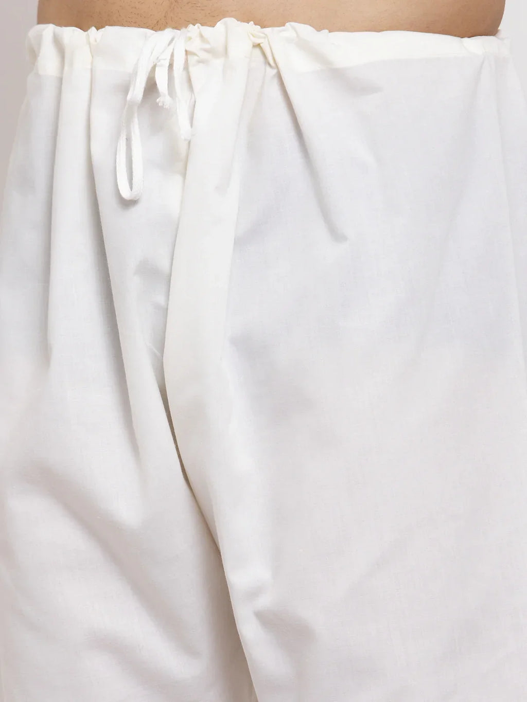 Men Cream Embroidered Kurta with Pyjamas ( JOKP 640 Cream )-JOKP-640