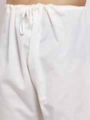 Men Cream Embroidered Kurta with Pyjamas ( JOKP 640 Cream )-JOKP-640
