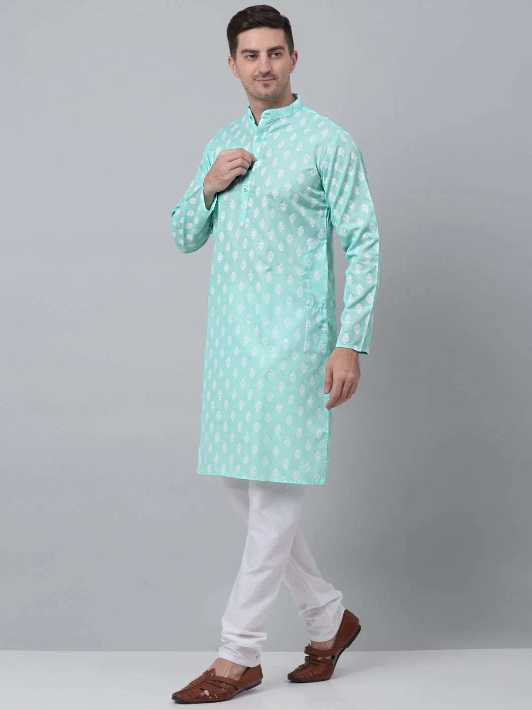 Green Cotton Solid Indian Wear JOKP_650Green | DesiQlo