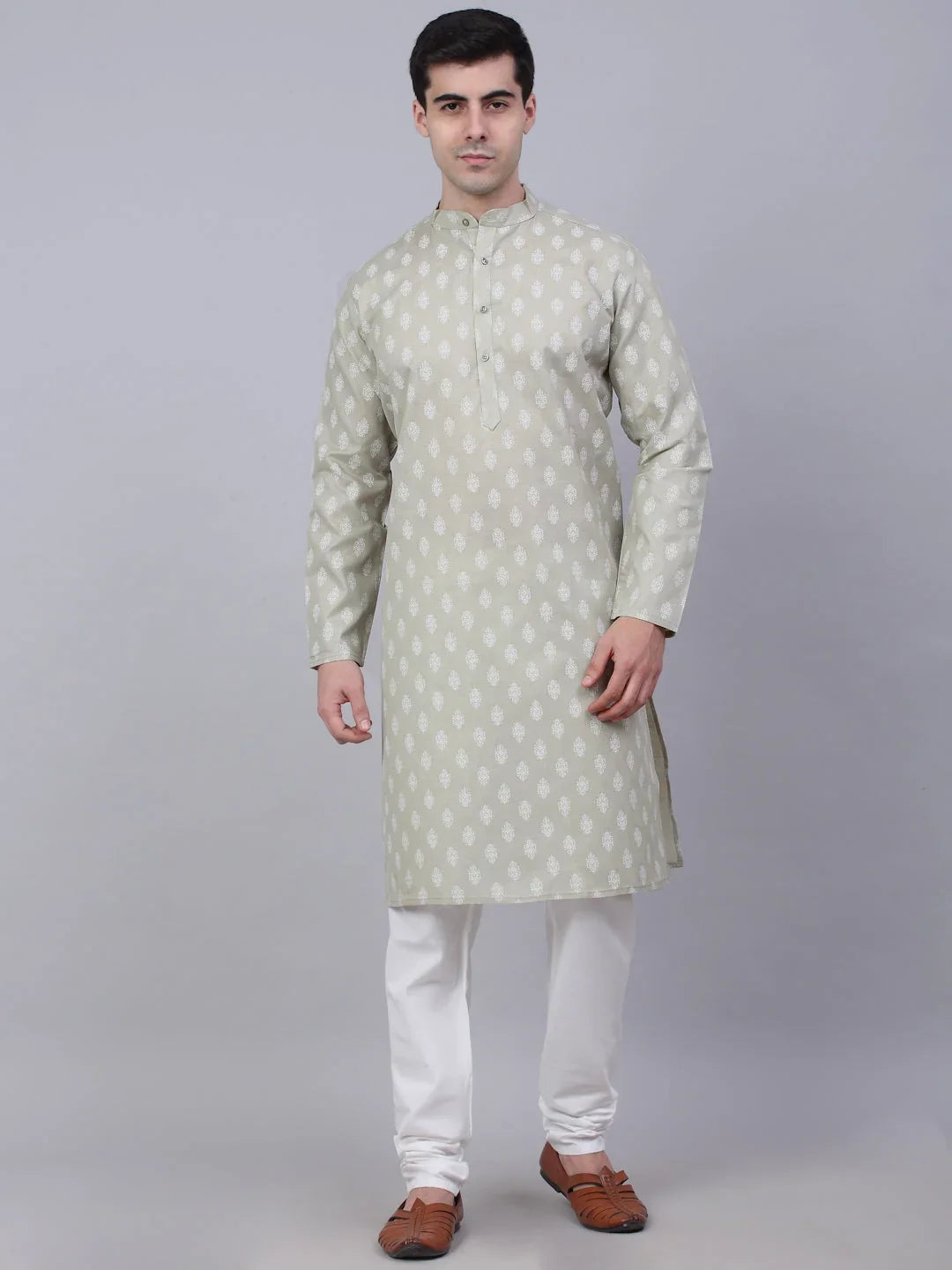 Grey Cotton Solid Indian Wear JOKP_650Grey | DesiQlo