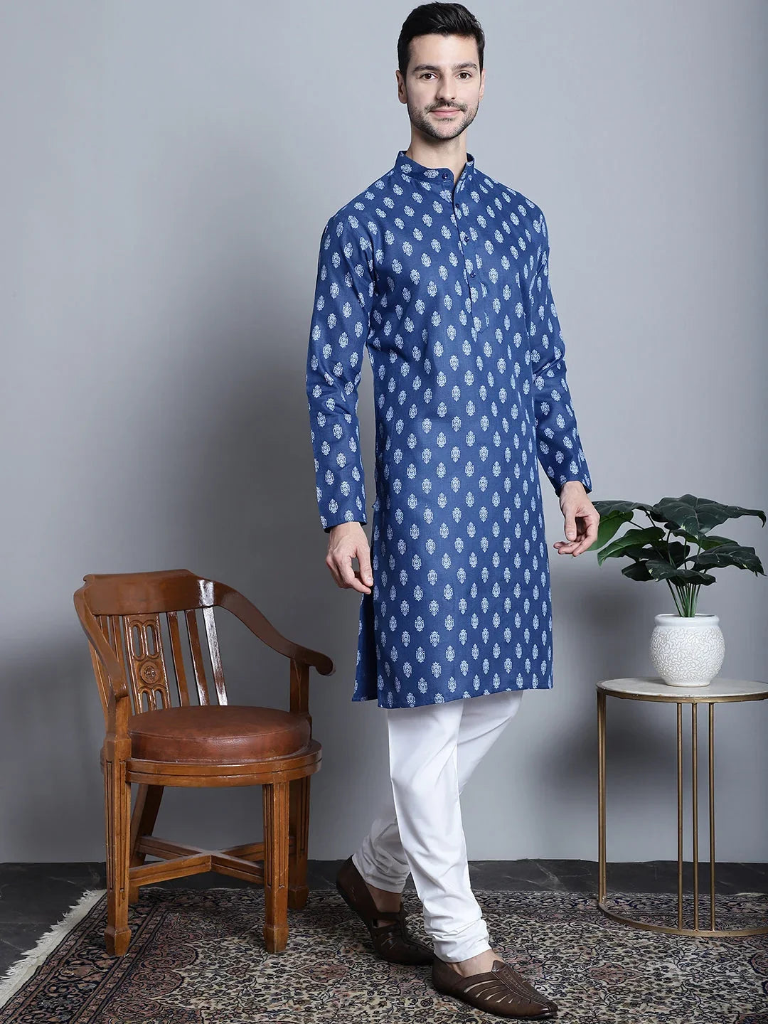 Men's Cotton Best Floral printed kurta Pyjama
