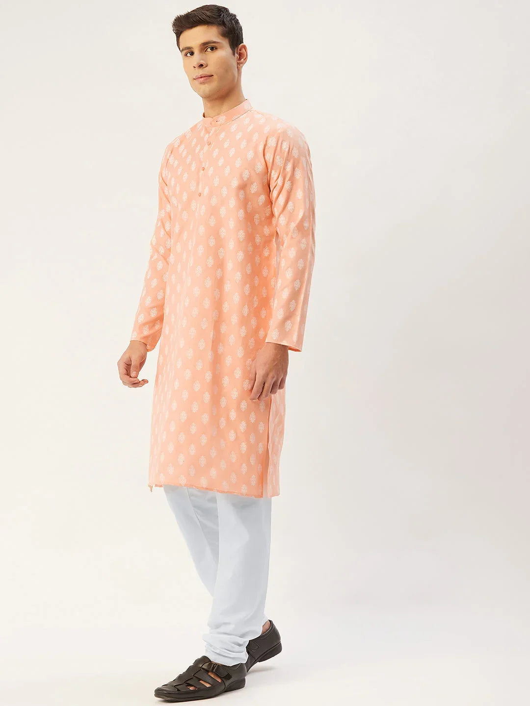 Orange Cotton Solid Indian Wear JOKP_650Peach | DesiQlo