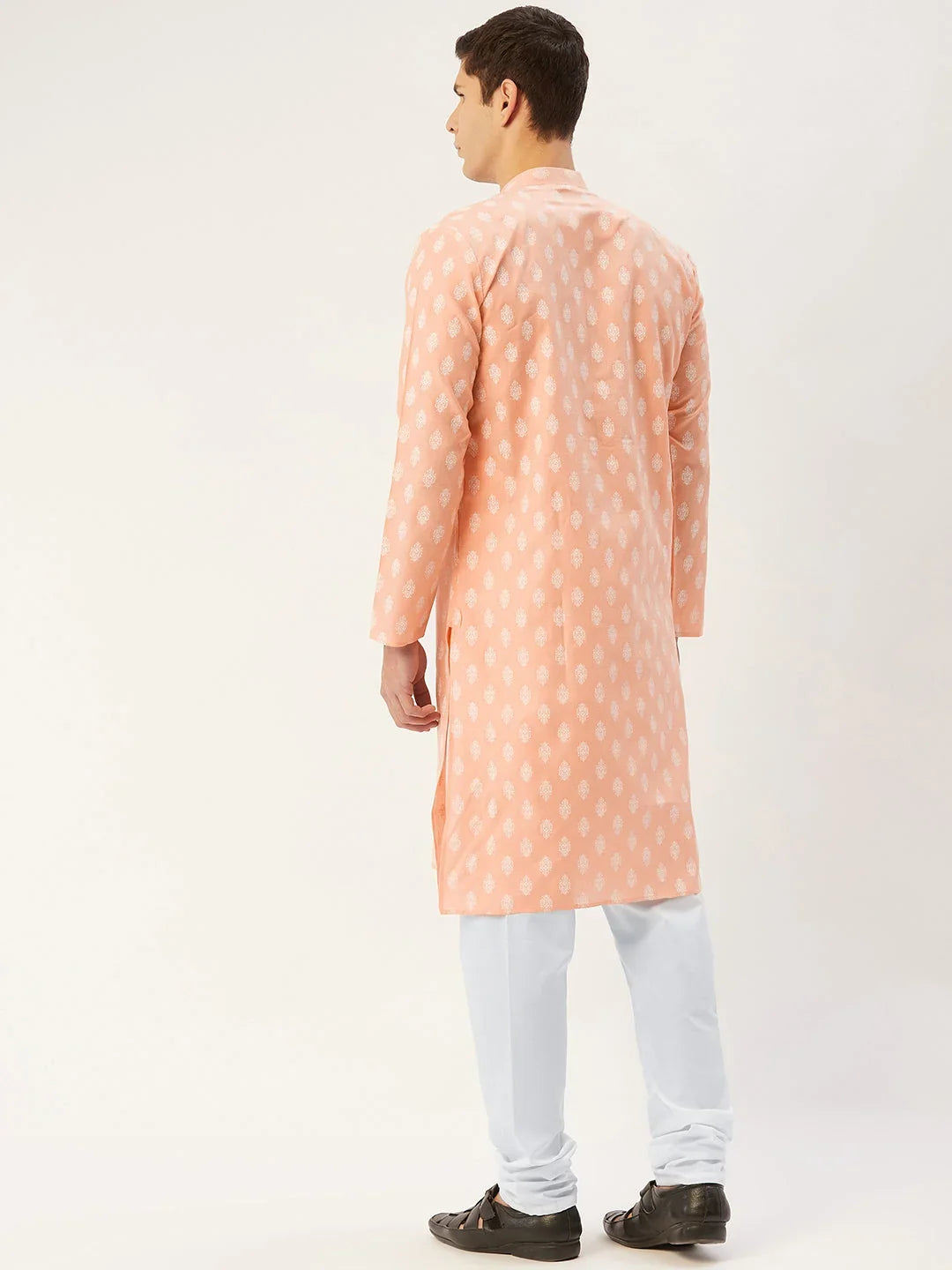 Orange Cotton Solid Indian Wear JOKP_650Peach | DesiQlo