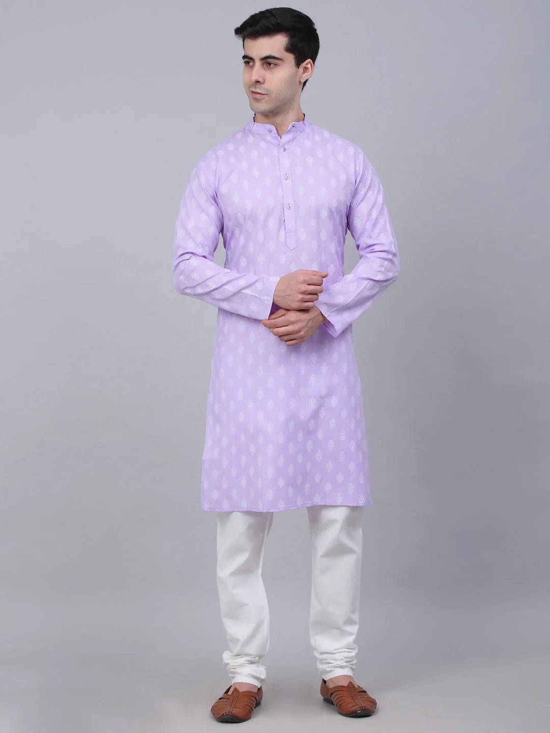 Purple Cotton Solid Indian Wear for Men | DesiQlo India