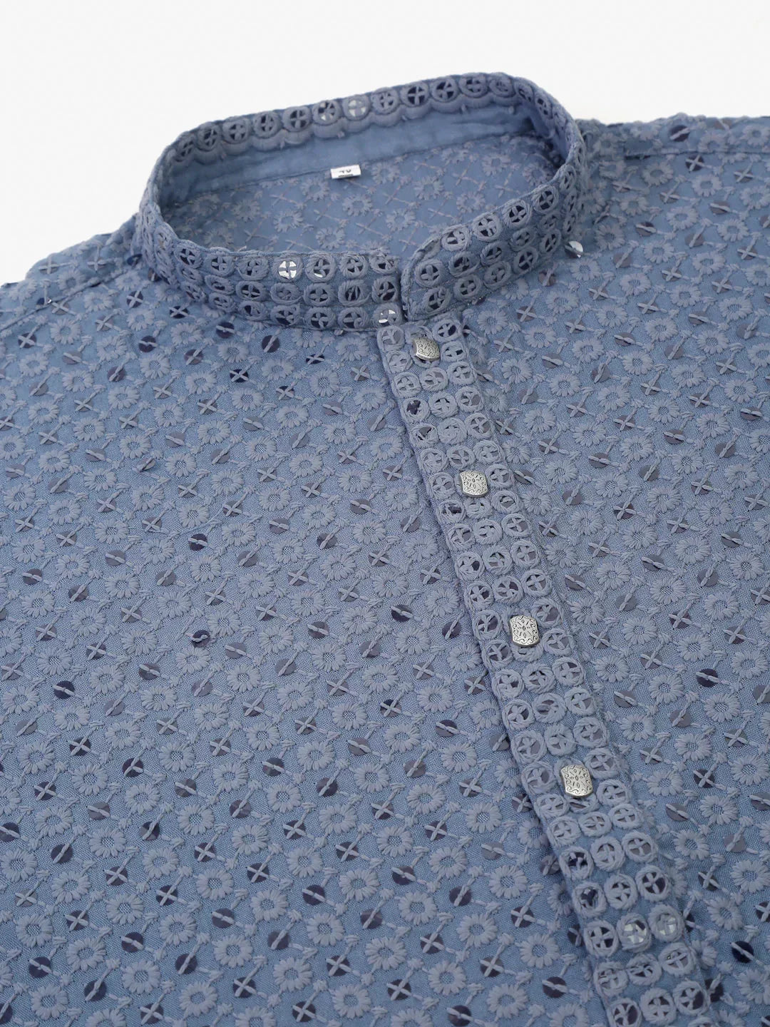Grey Cotton Embroidered Indian Wear for Men | DesiQlo India