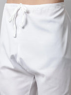Men Peach Chikankari Embroidered and Sequence Kurta with Churidar ( JOKP 678Peach )-JOKP-678