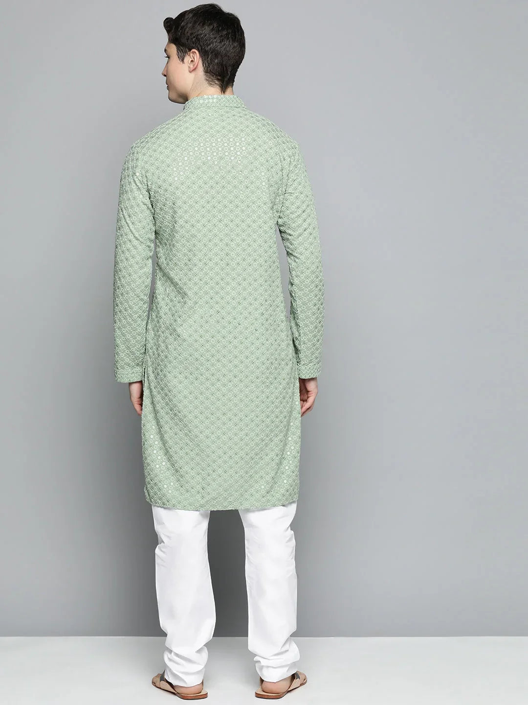 Green Cotton Solid Indian Wear JOKP_678Pista | DesiQlo