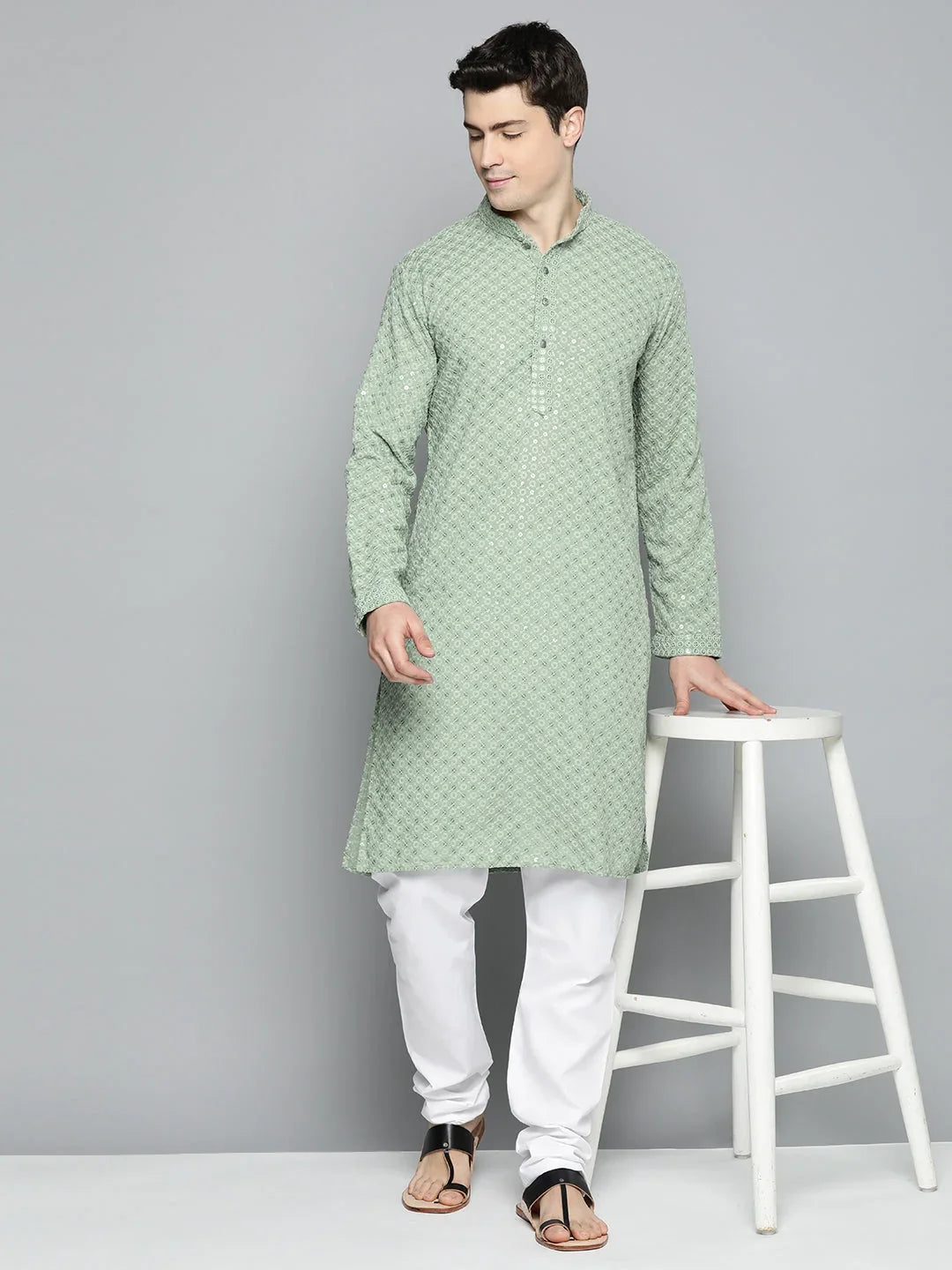 Green Cotton Solid Indian Wear JOKP_678Pista | DesiQlo