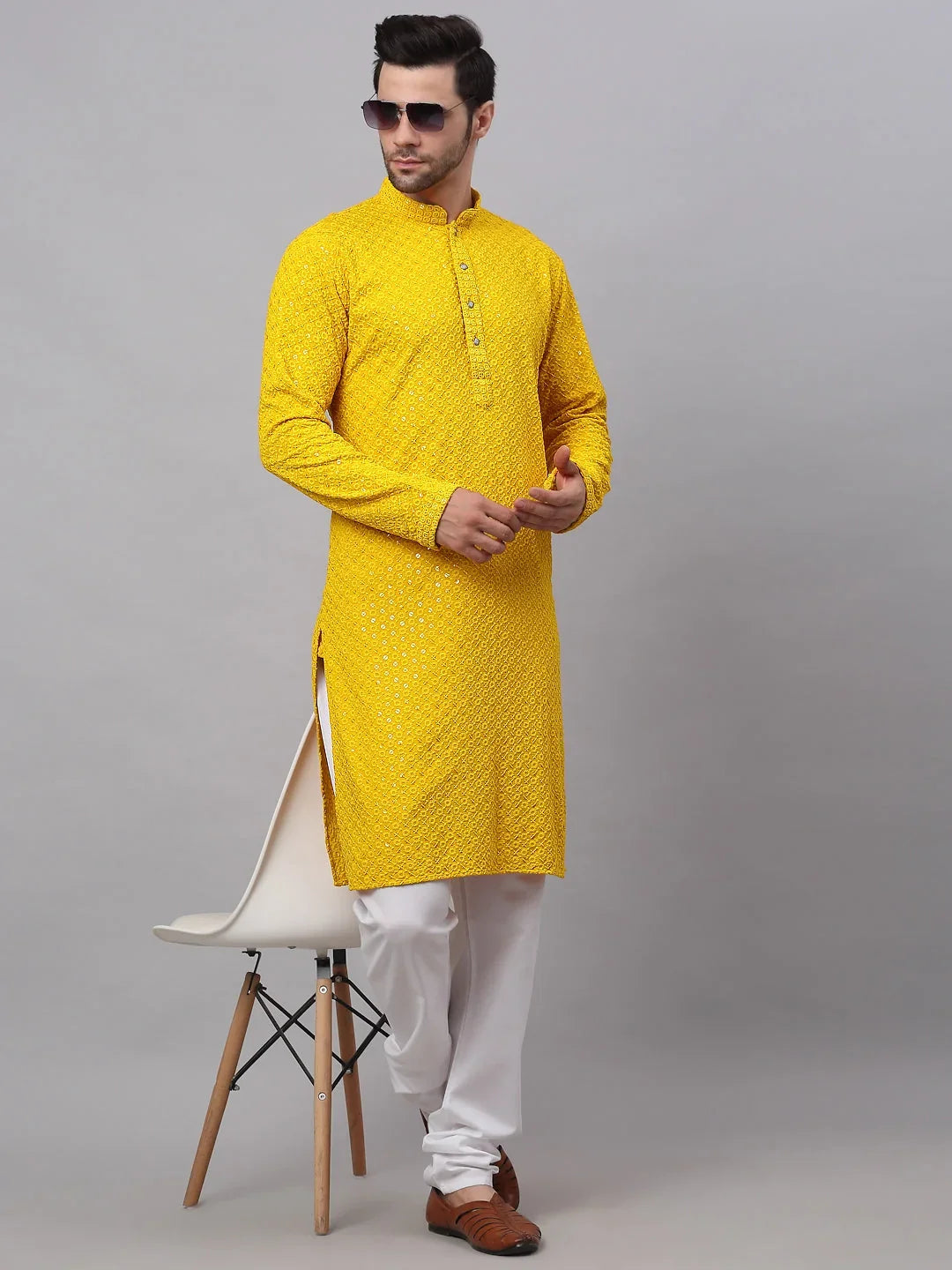 Yellow Cotton Solid Indian Wear JOKP_678Yellow | DesiQlo