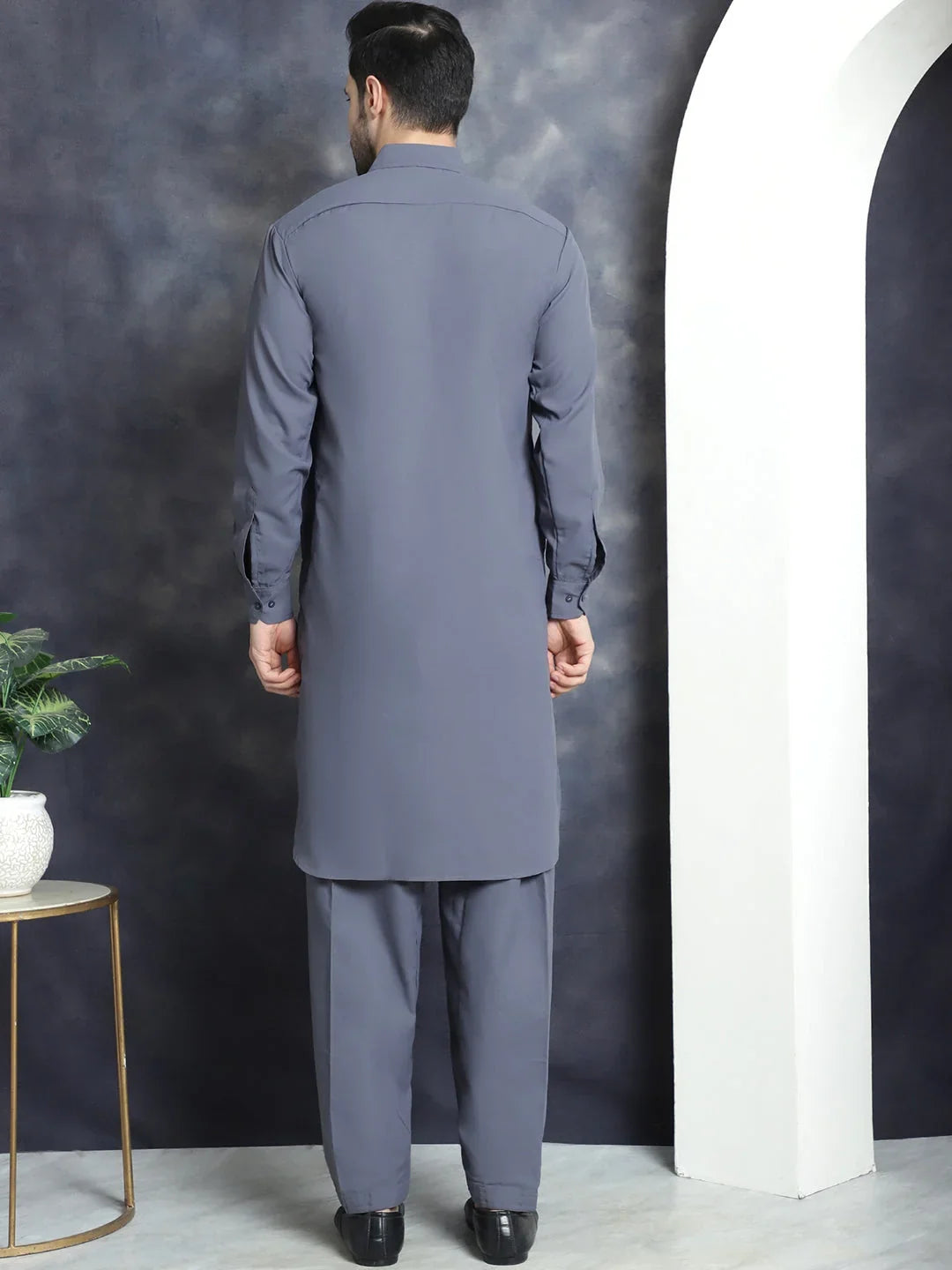 Grey Cotton Solid Indian Wear JOKP_696Grey | DesiQlo