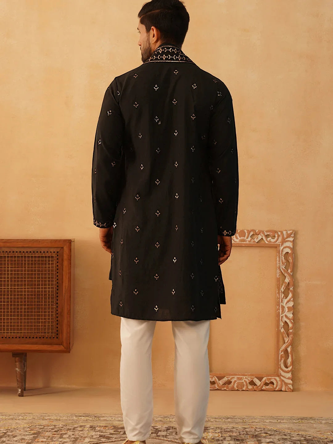 Black Silk Solid Indian Wear JOKP_D_5088Black | DesiQlo