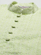 Men's Green Embroidered Kurta Payjama Sets