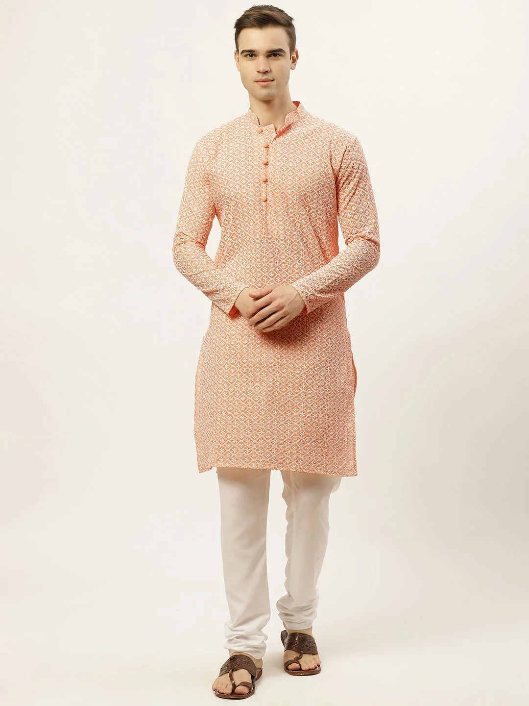 Orange Cotton Solid Indian Wear JOKP_626Orange | DesiQlo