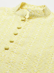 Men's Yellow Embroidered Kurta Payjama Sets