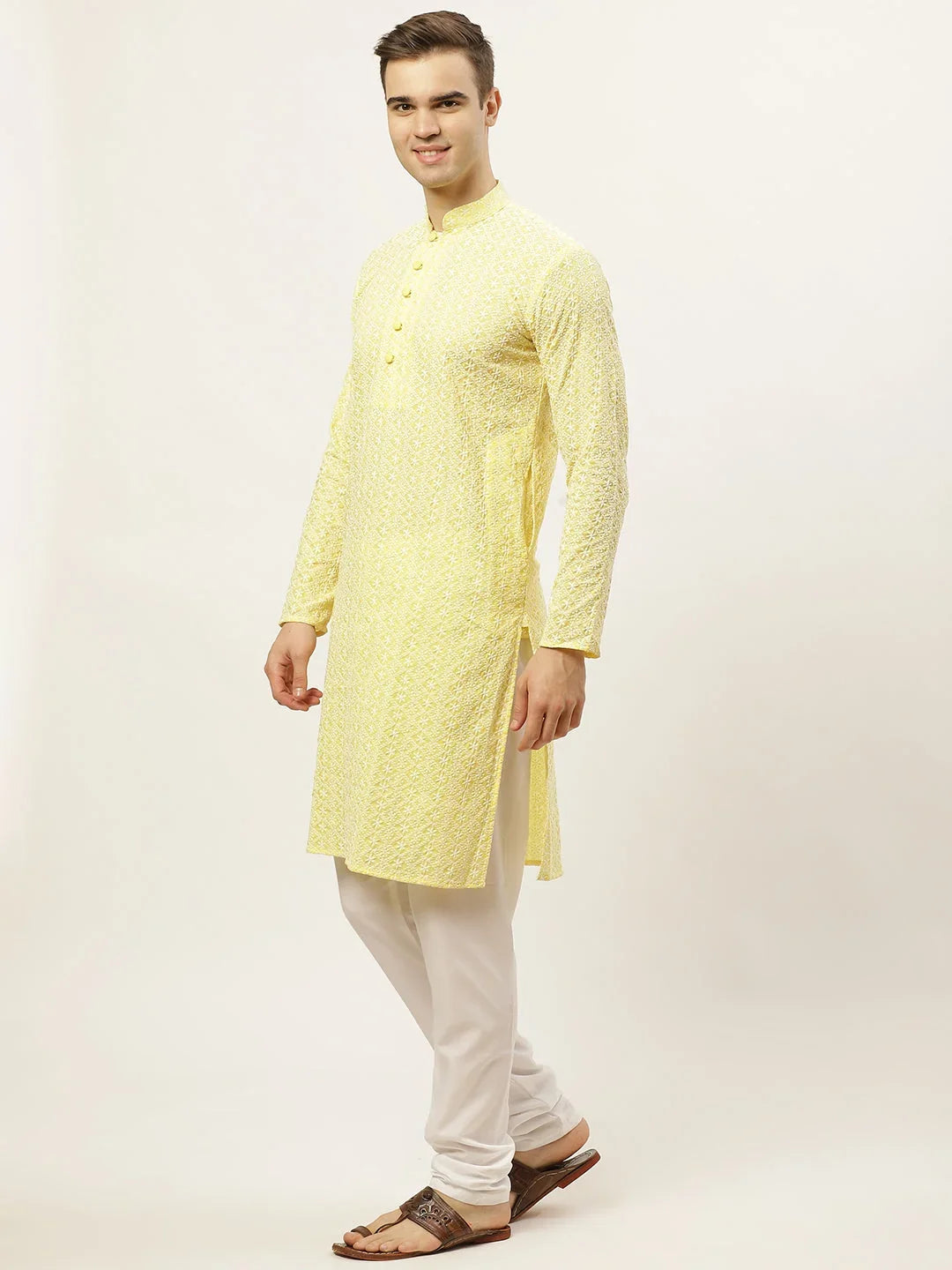 Yellow Cotton Solid Indian Wear JOKP_626Yellow | DesiQlo