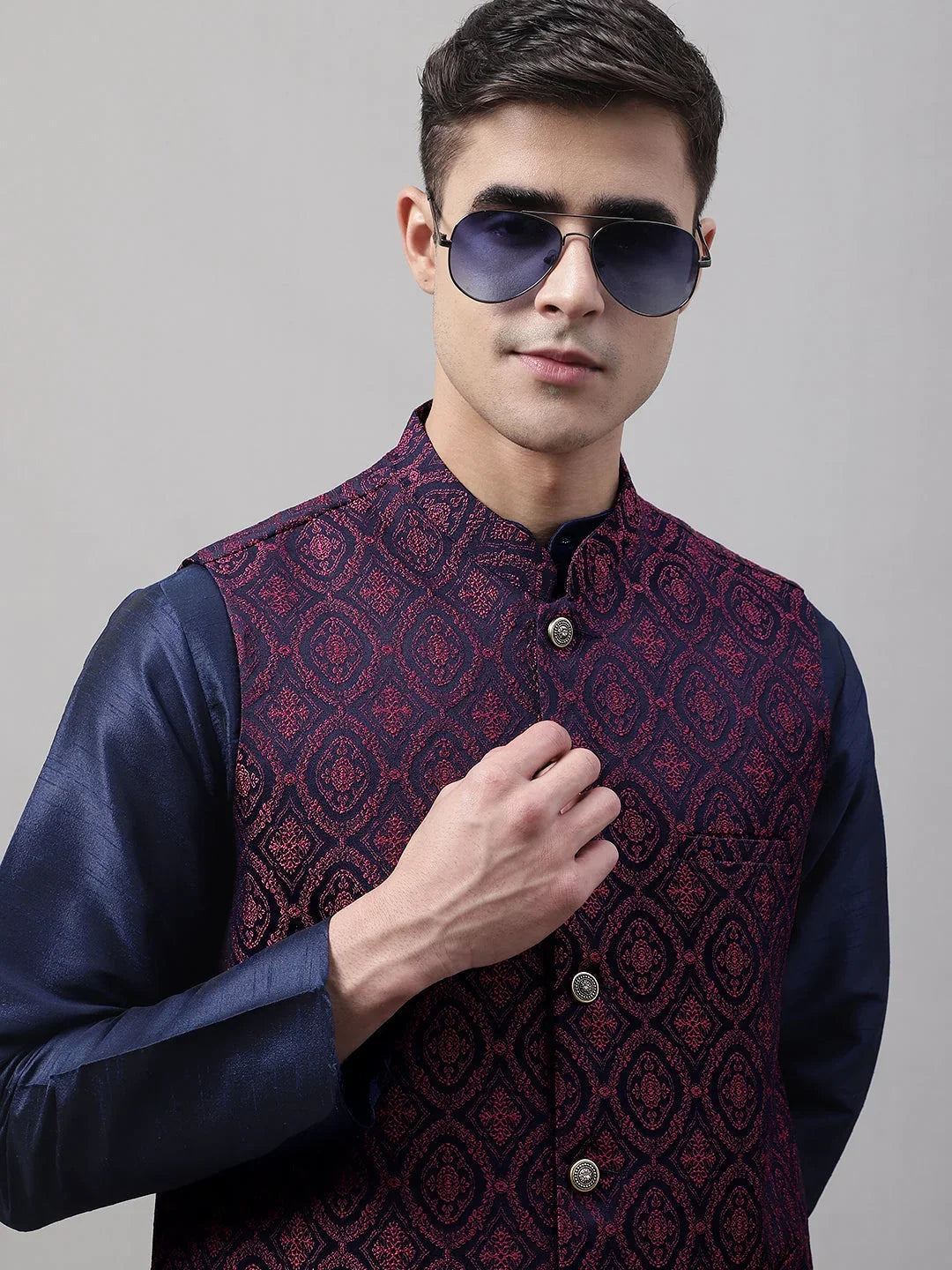Maroon Cotton Solid Indian Wear JOWC_4072Maroon | DesiQlo
