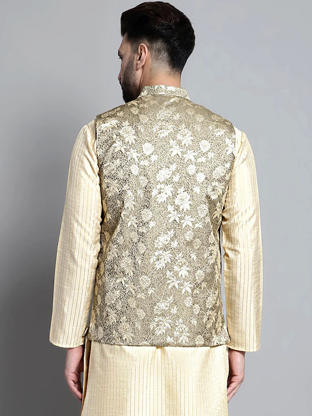 Beige Silk Solid Indian Wear for Men | DesiQlo India