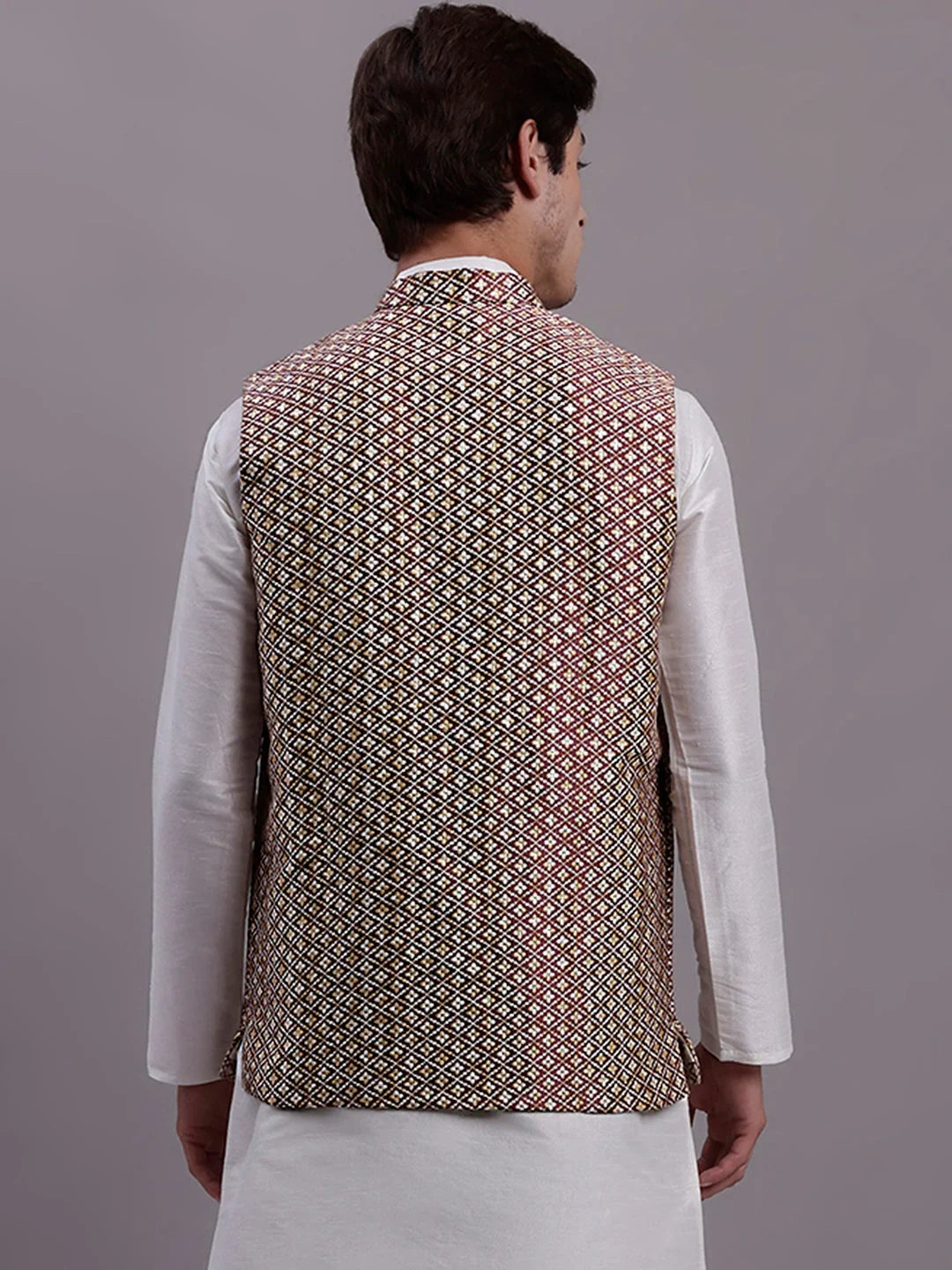Orange Silk Solid Indian Wear for Men | DesiQlo India