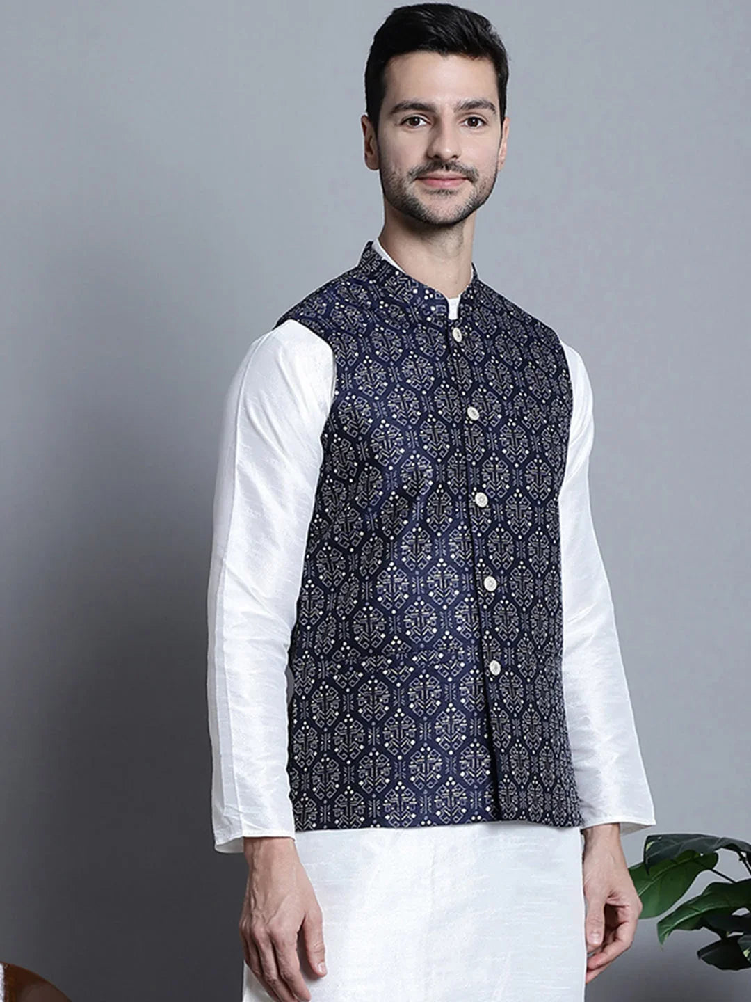 Men's Printed Styled Nehru Jacket