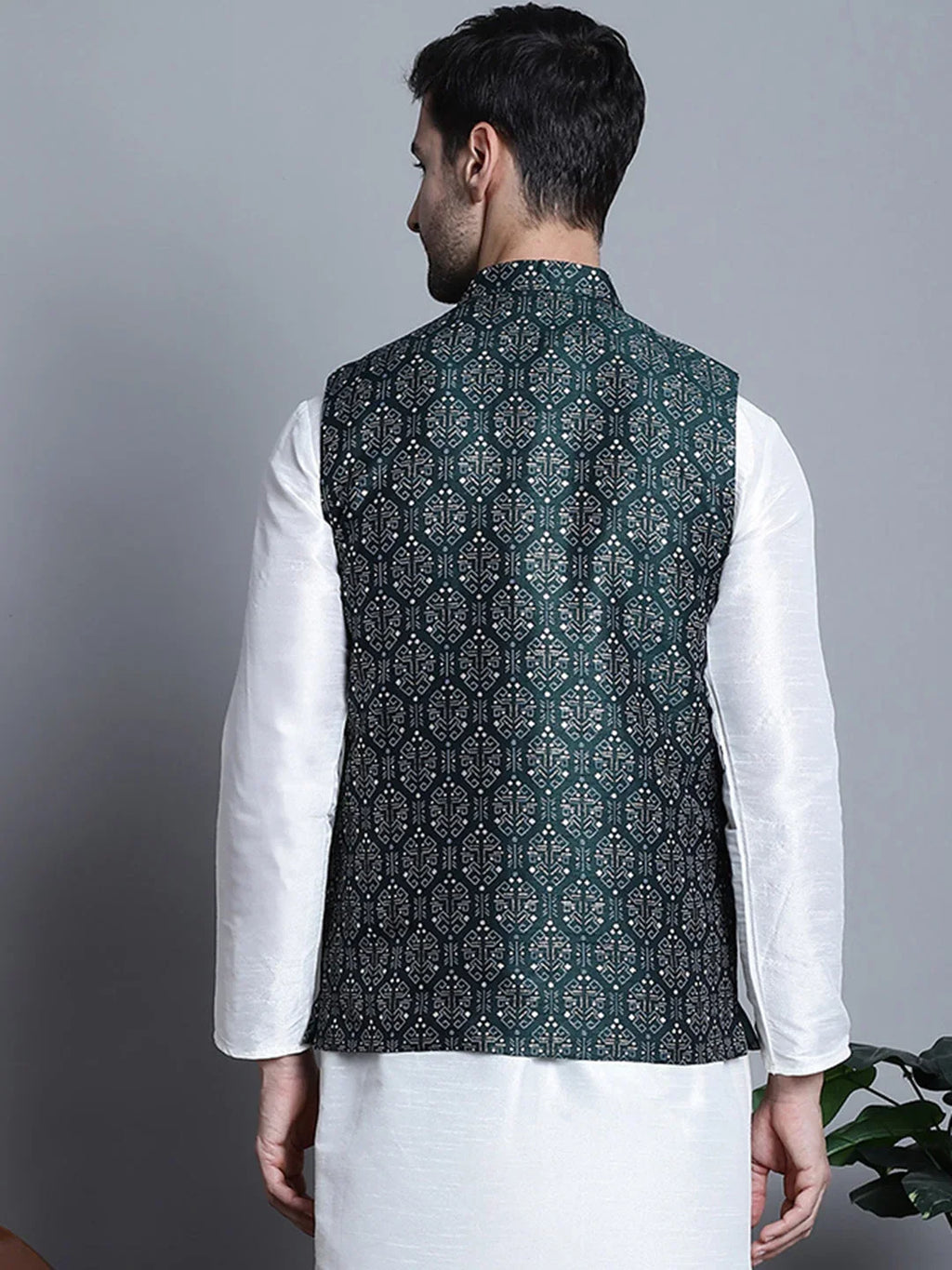 Men's Printed Best Nehru Jacket