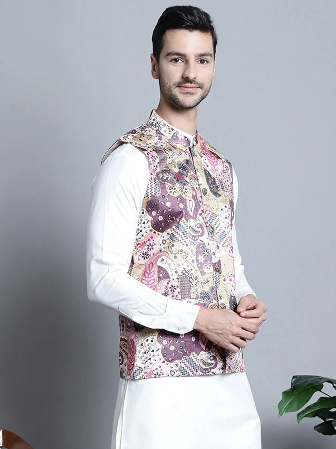 Purple Silk Solid Indian Wear JOWC_4086Purple | DesiQlo
