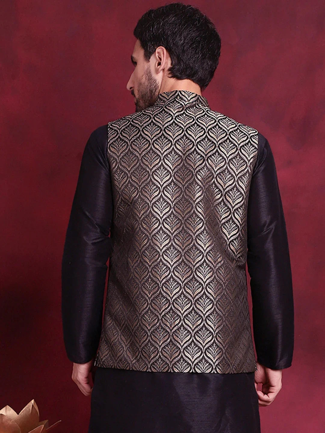 Gold Silk Solid Indian Wear JOWC_4088Golden | DesiQlo