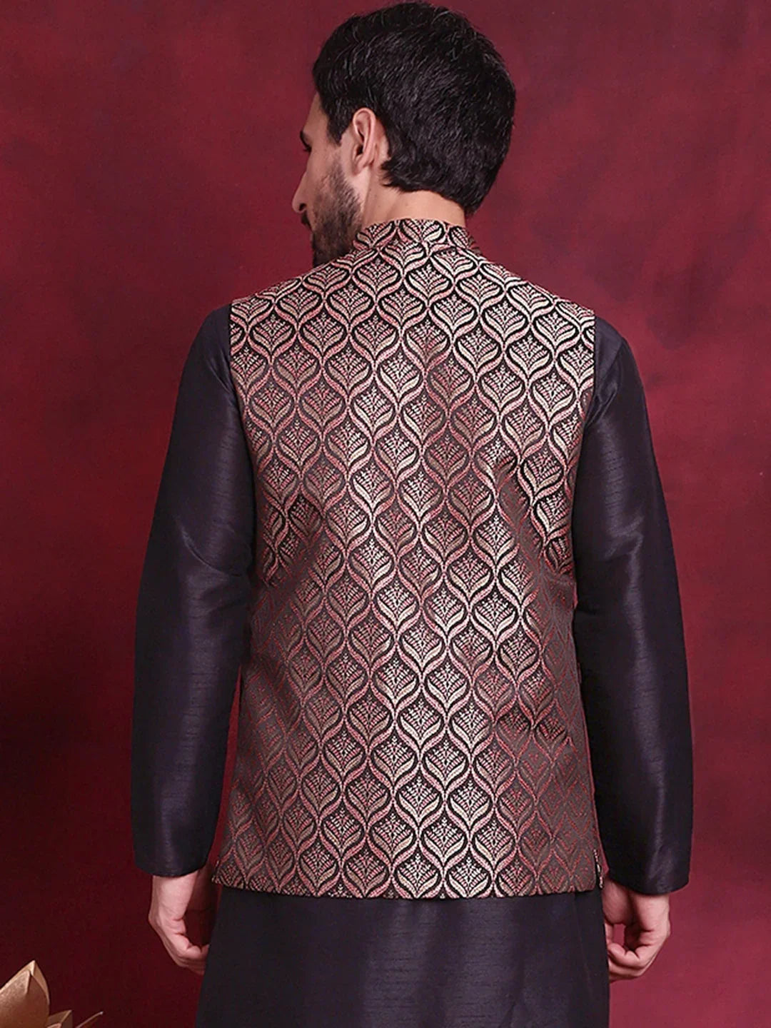 Maroon Silk Solid Indian Wear for Men | DesiQlo India
