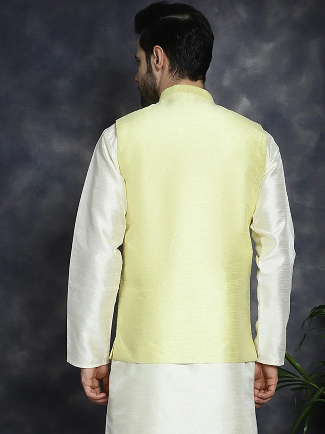 Yellow Silk Solid Indian Wear JOWC_4096Yellow | DesiQlo