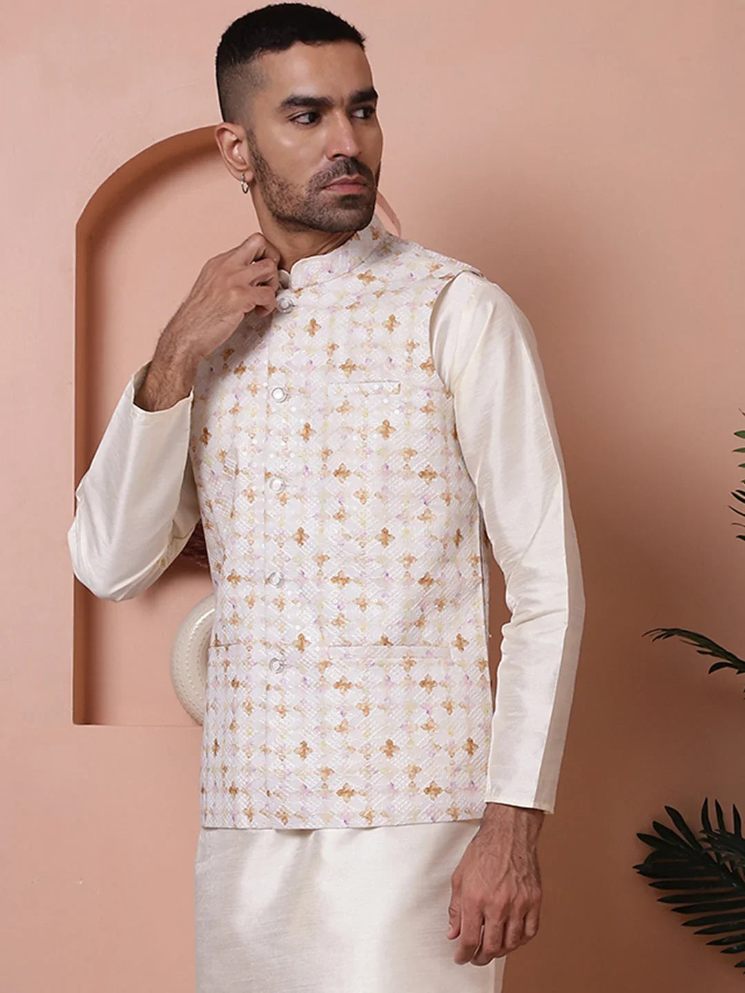 White Cotton Solid Indian Wear JOWC_4100Off-White | DesiQlo