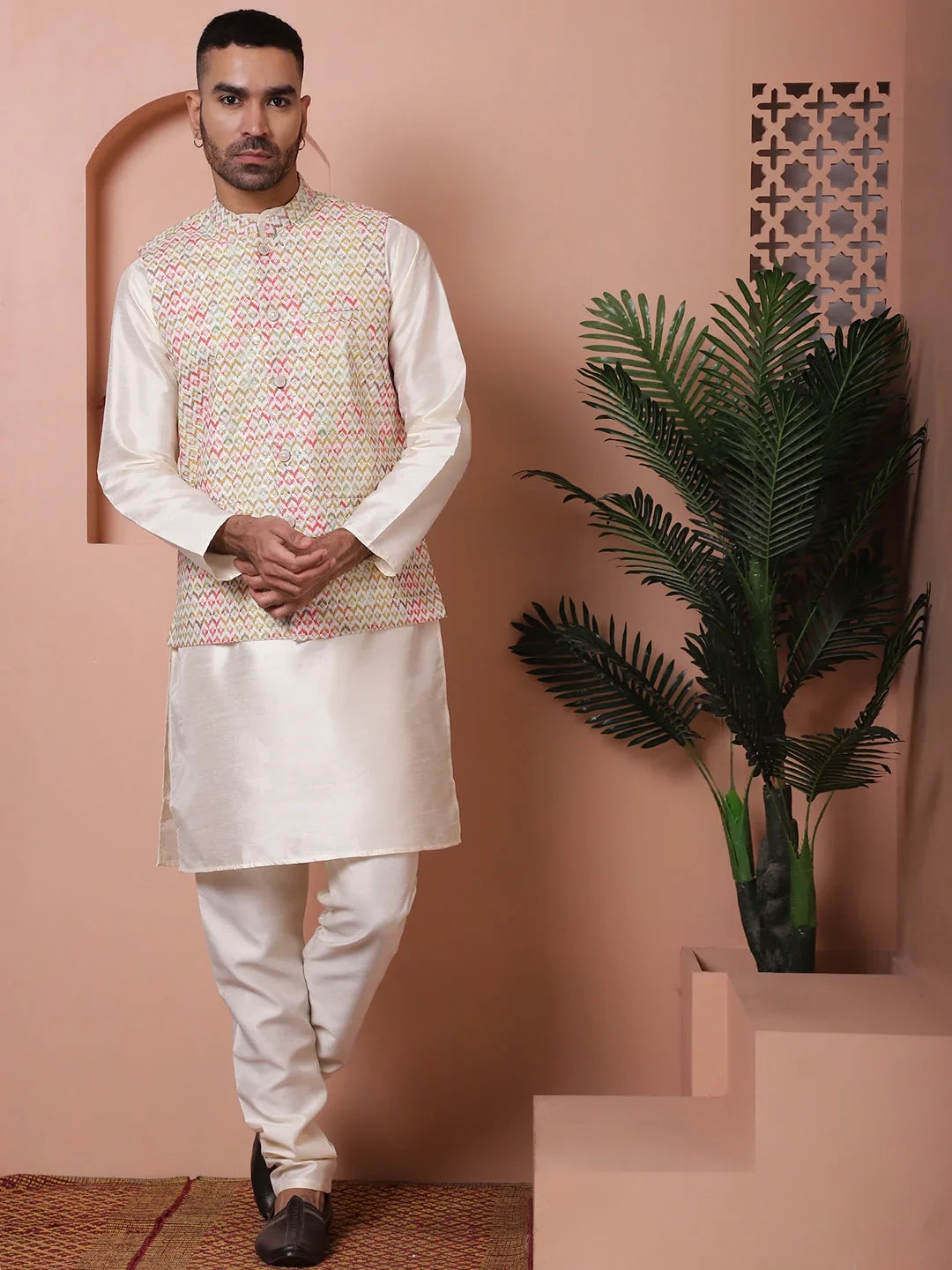 Yellow Cotton Solid Indian Wear JOWC_4100Yellow | DesiQlo