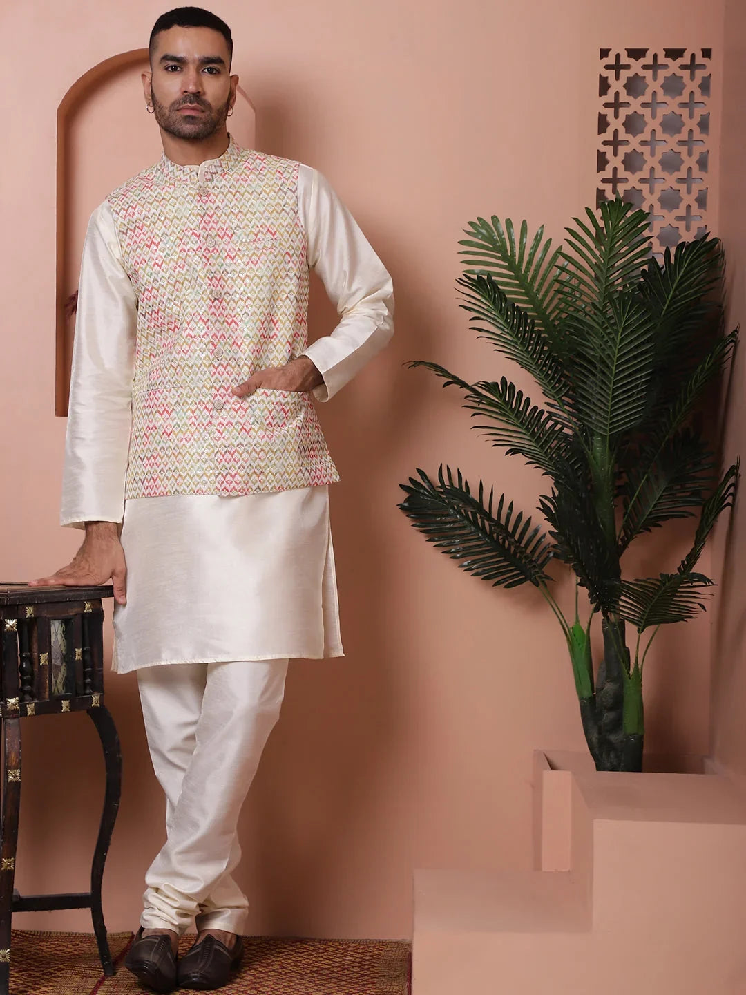 Yellow Cotton Solid Indian Wear JOWC_4100Yellow | DesiQlo