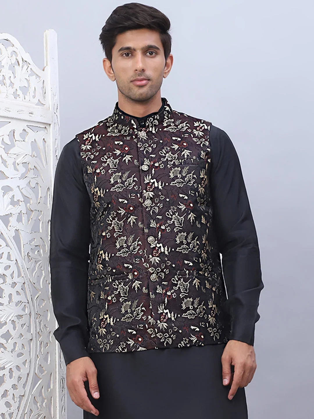 Maroon Silk Solid Indian Wear JOWC_4102Maroon | DesiQlo