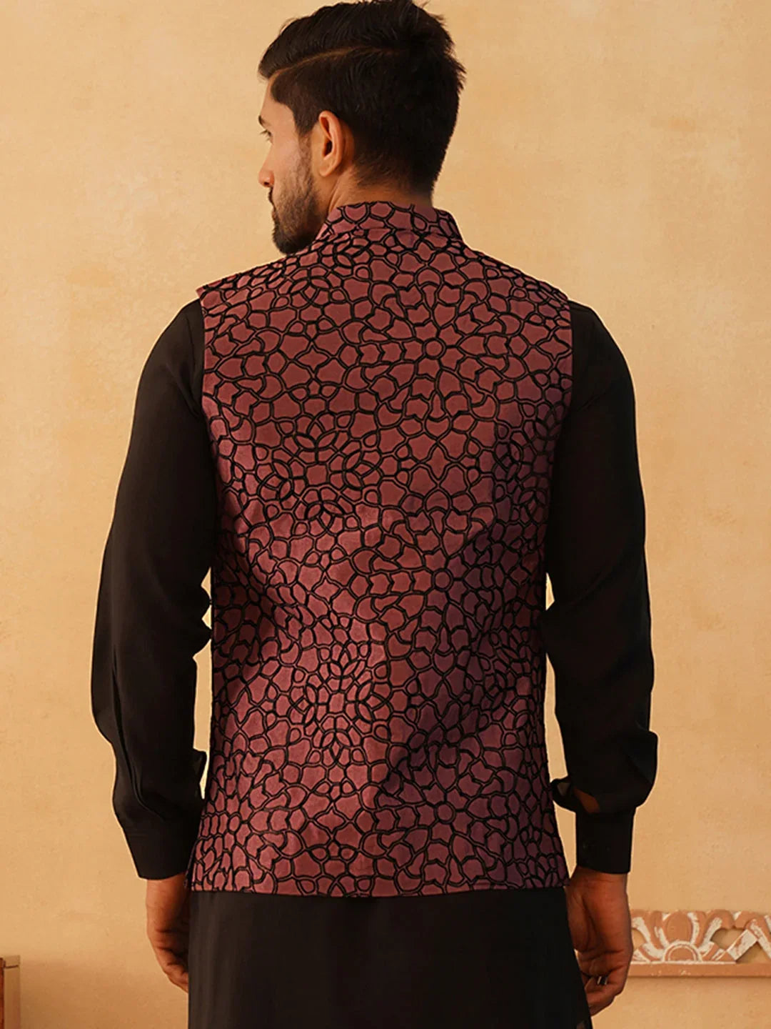 Red Silk Solid Indian Wear for Men | DesiQlo India