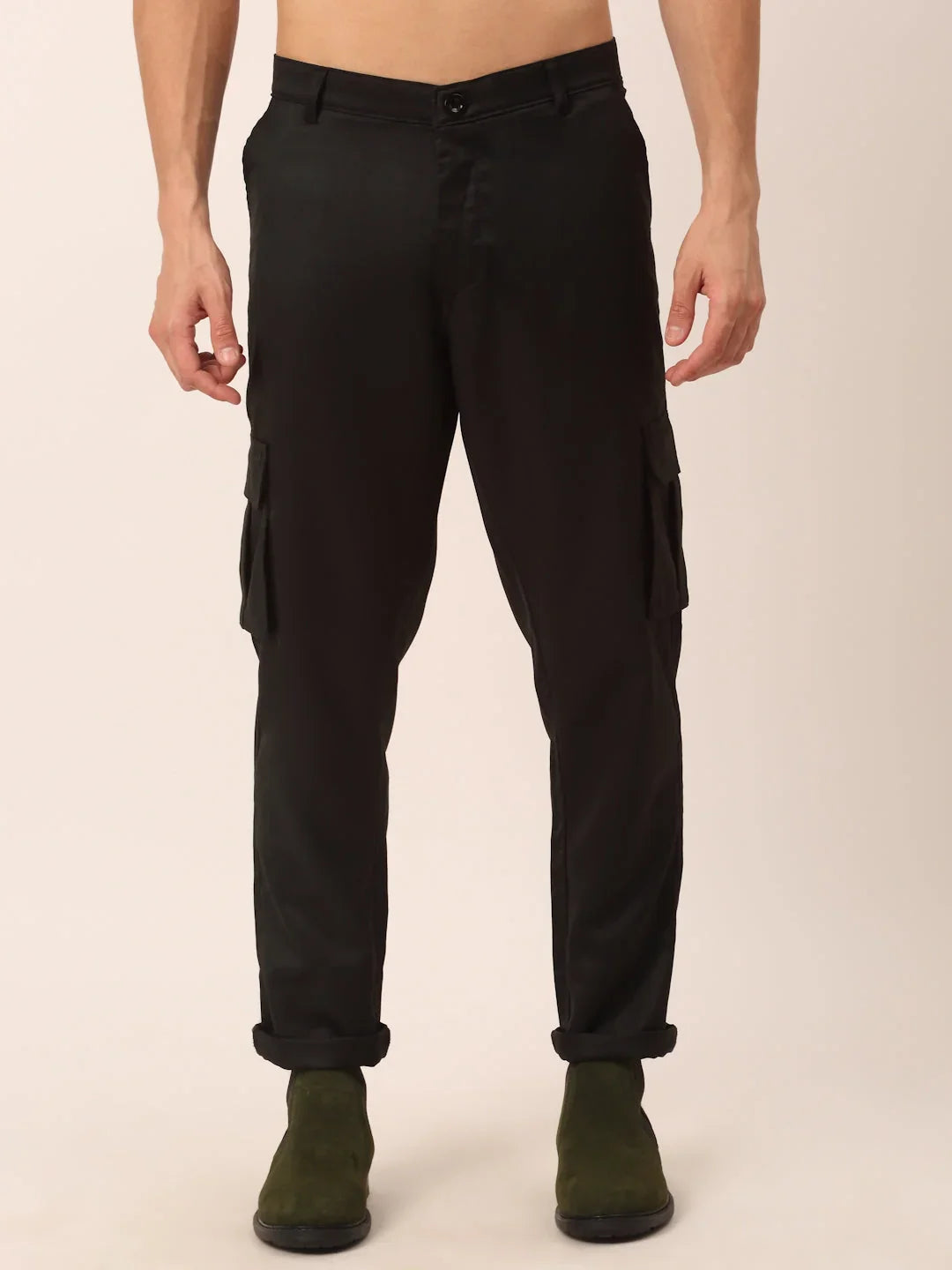 Black Cotton Solid Formalwear for Men | DesiQlo India