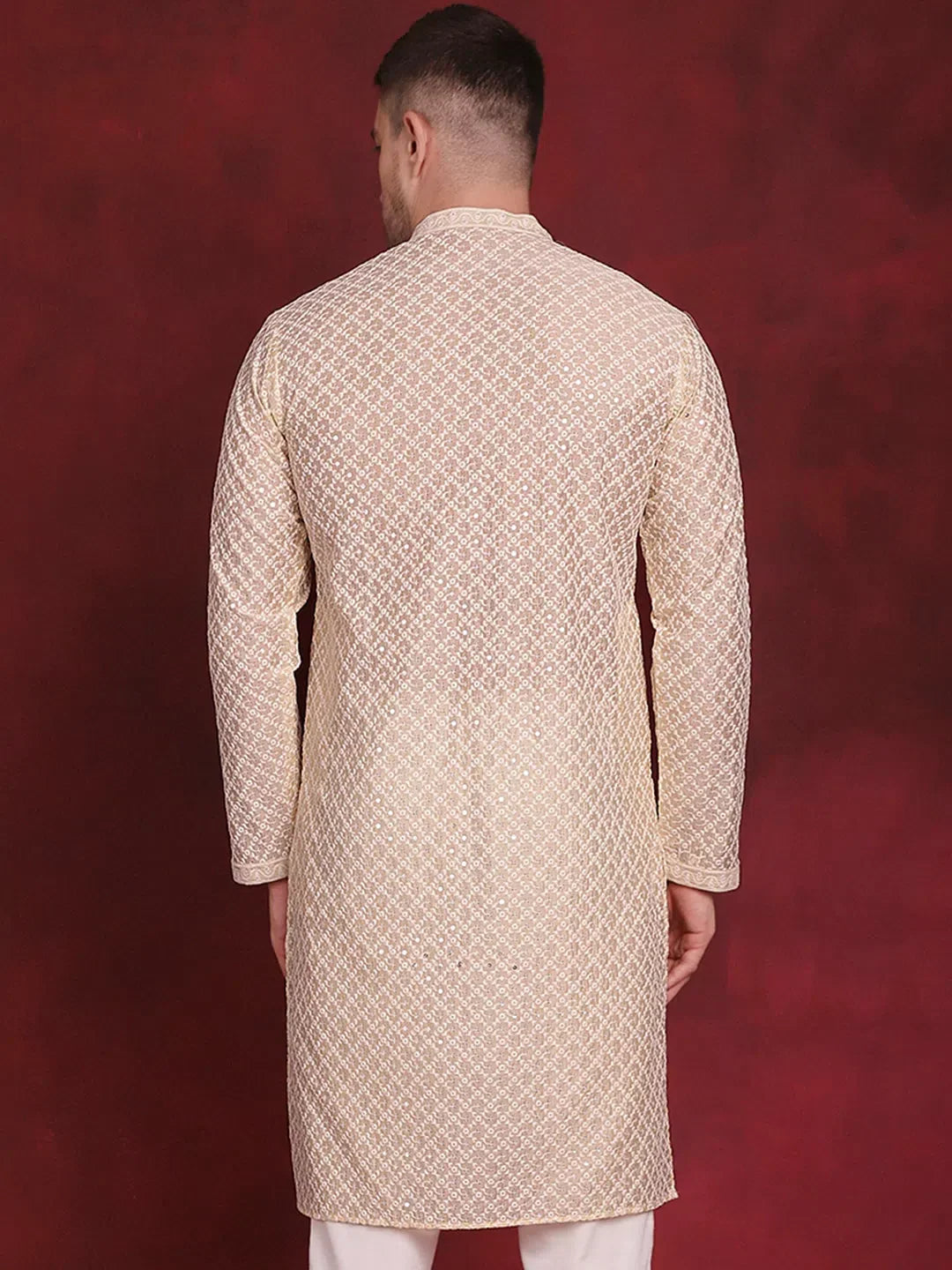 Golden Silk Geometric Indian Wear for Men | DesiQlo India