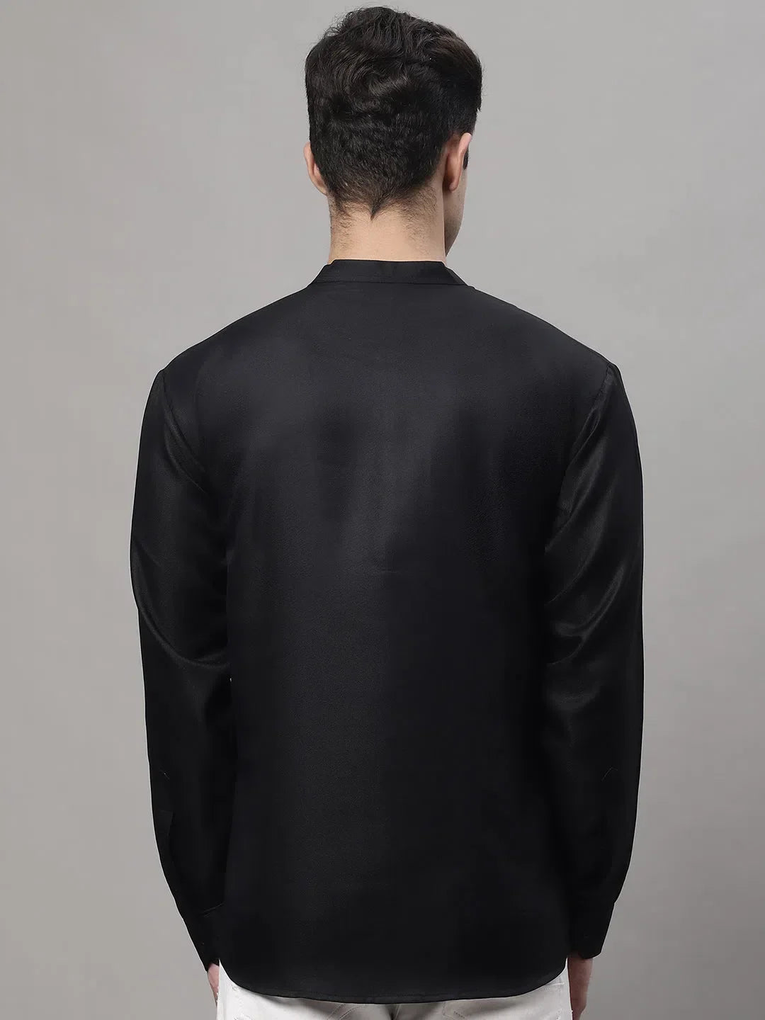 Black Cotton Solid Indian Wear KO_677Black | DesiQlo